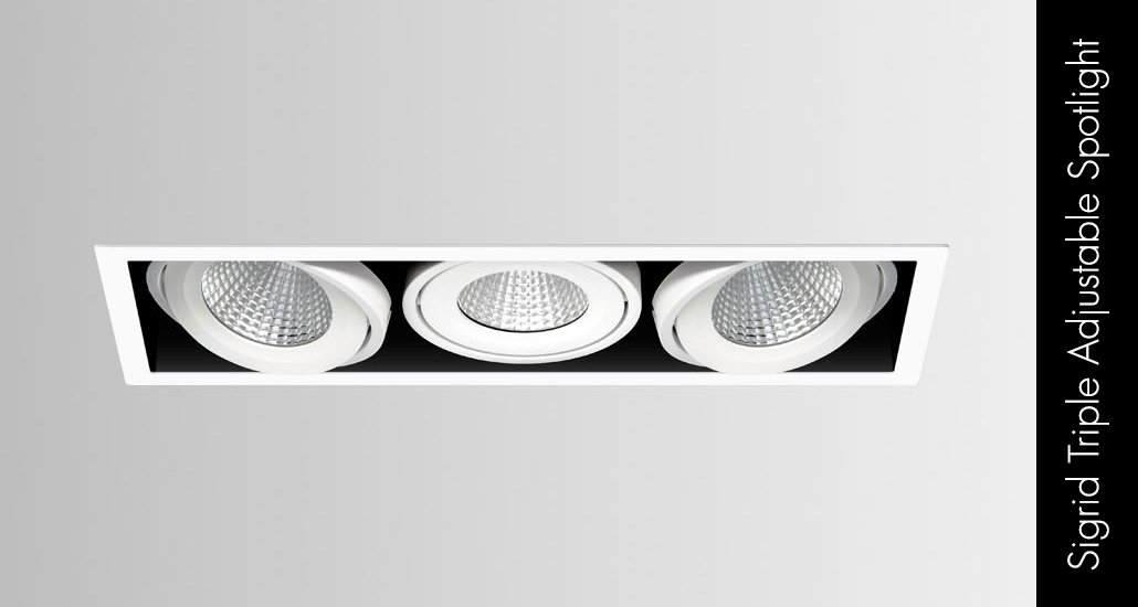 Sigrid Series Triple Adjustable Spotlight by Norse Lighting